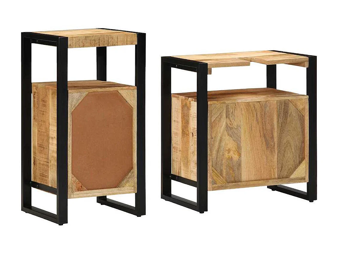 Badkamermeubelset met opbergruimte 2 stuks