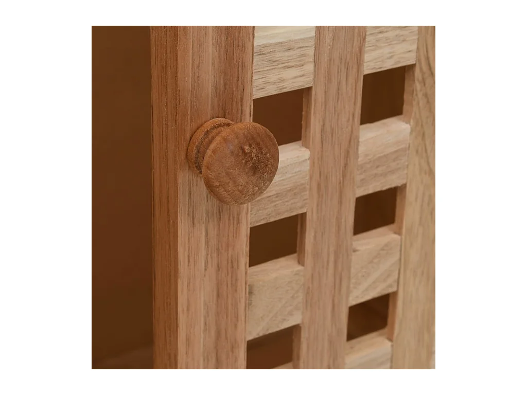 Mueble lavabo con espejo Madera maciza de nogal