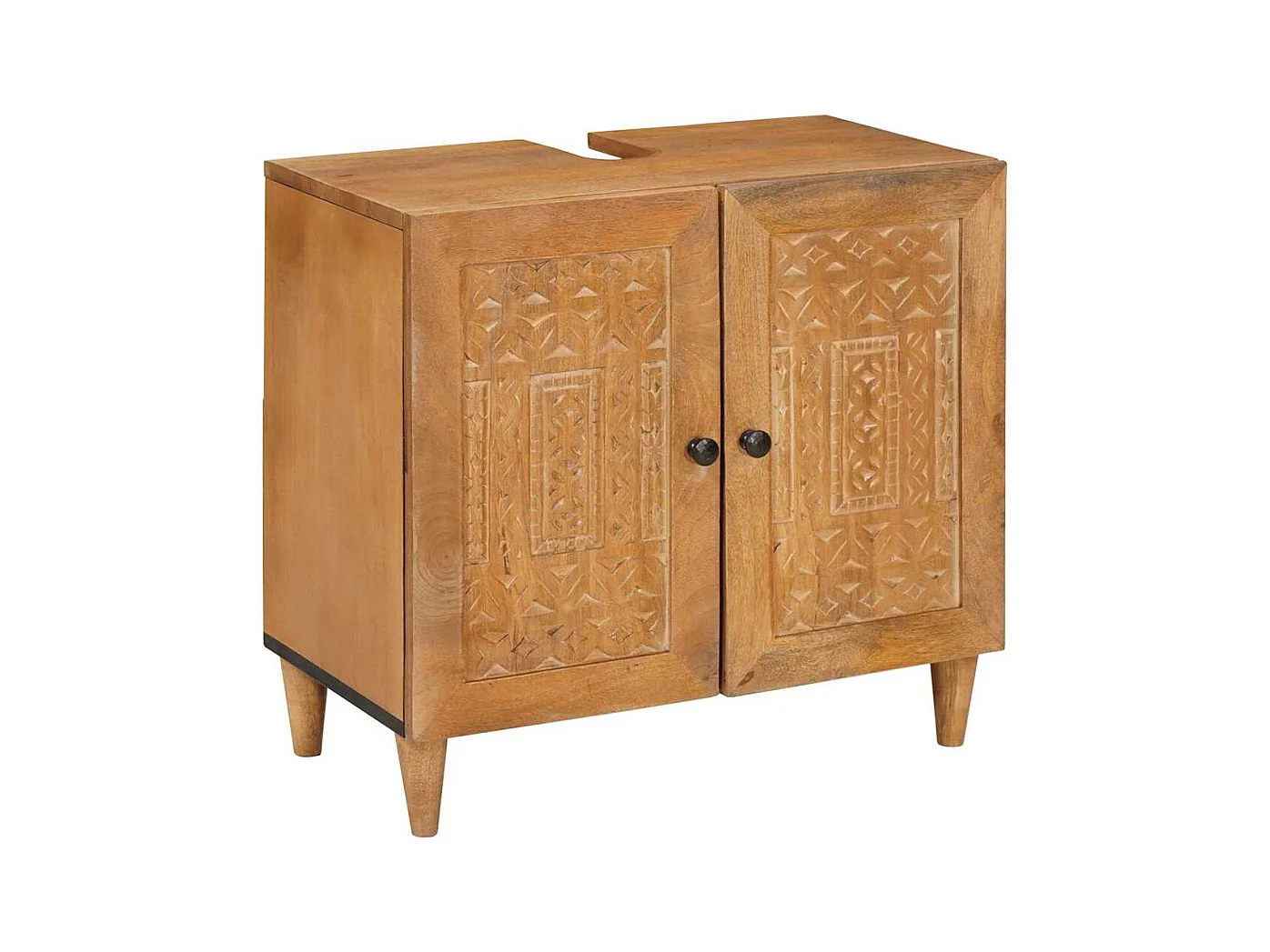 Ensemble de mobilier de salle de bain avec tiroir 4 pcs Marron