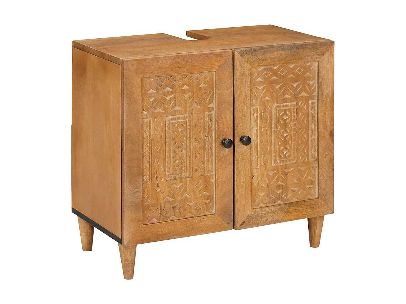 Ensemble de mobilier de salle de bain avec tiroir 4 pcs Marron