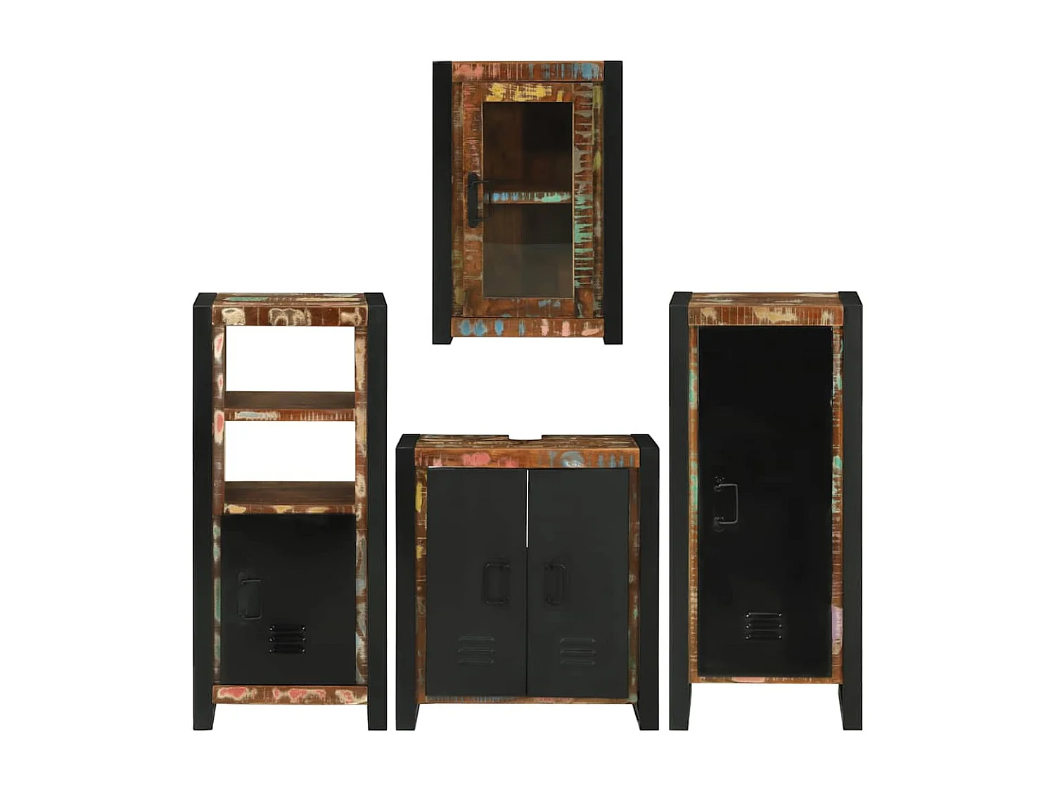 Set di mobili da bagno a parete 4 pezzi