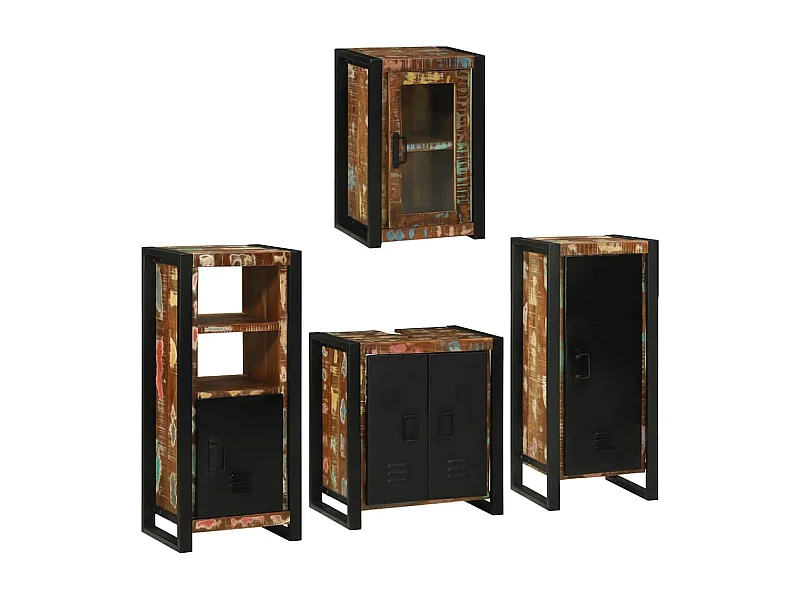 Set di mobili da bagno a parete 4 pezzi