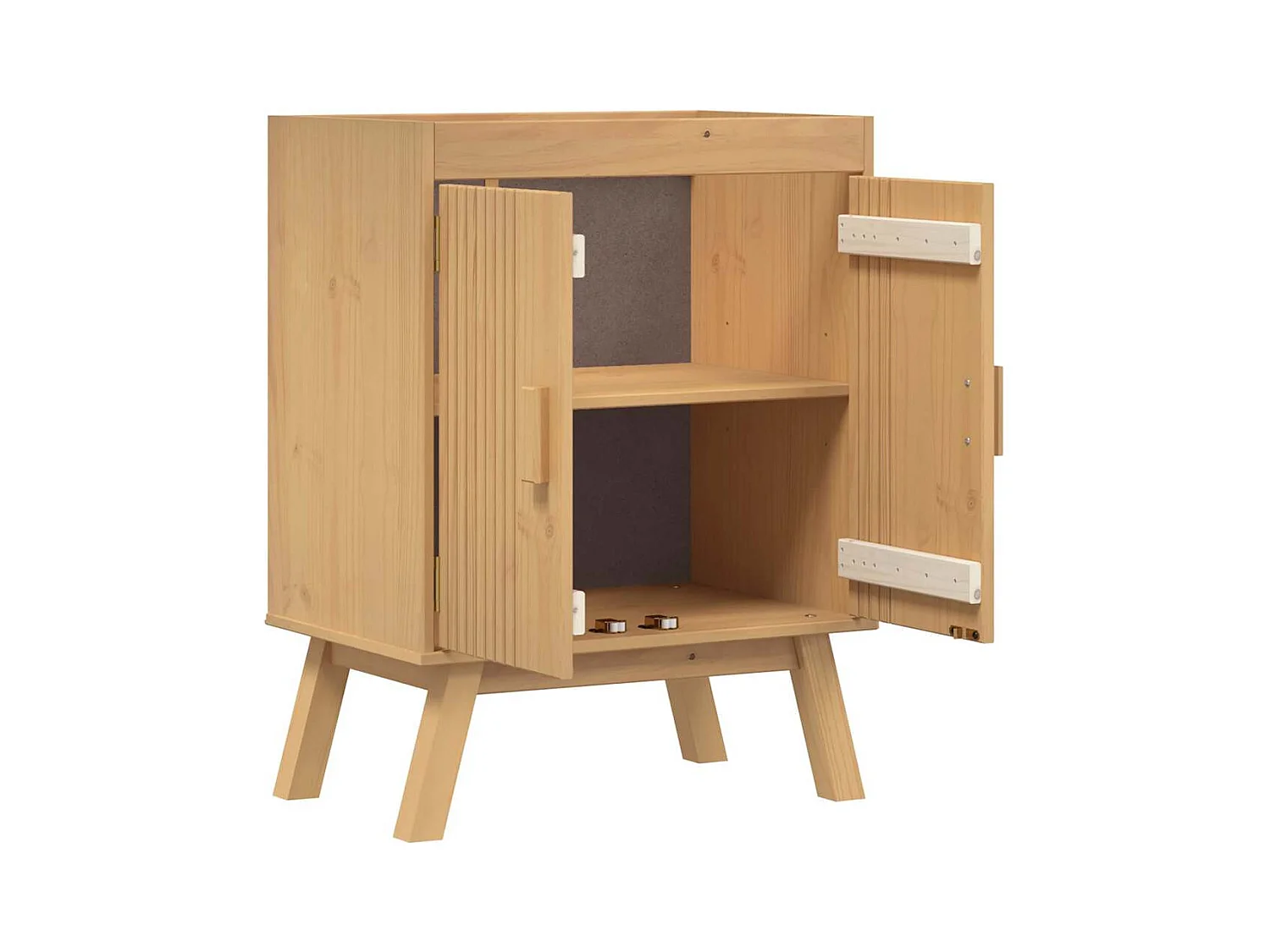 Meuble sous évier Marron 114 x 43 x 73.5 cm Bois de pin massif