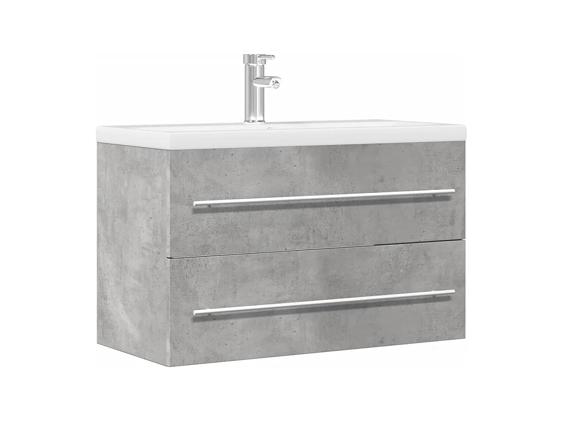 Betongrijs wastafelmeubel 80x38,5x48 cm bewerkt hout