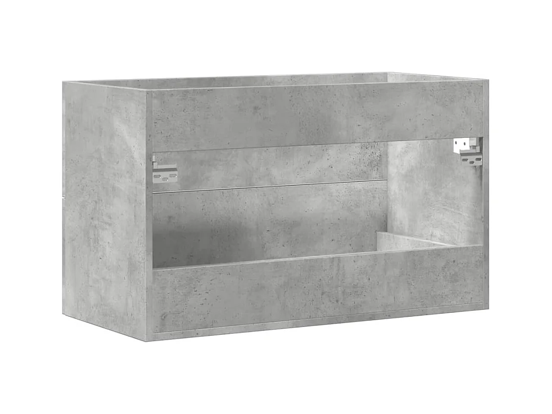 Betongrijs wastafelmeubel 80x38,5x48 cm bewerkt hout