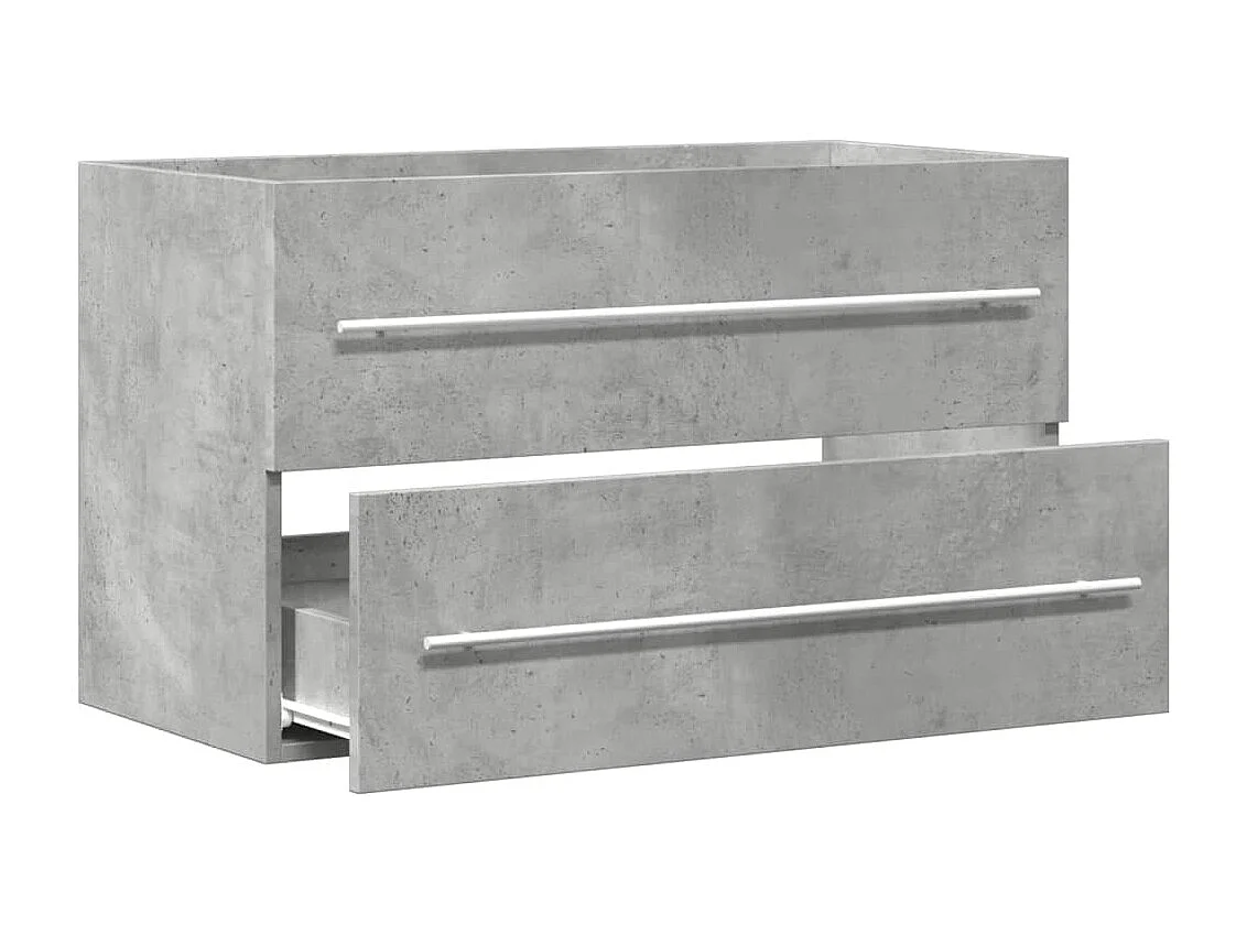 Betongrauer Waschbeckenschrank 80x38,5x48 cm Holzwerkstoff