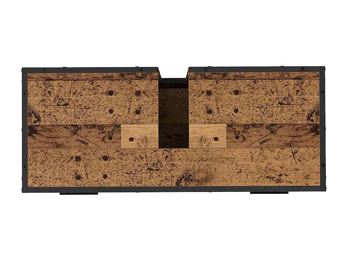 Ensemble de mobilier de salle de bain 2 pcs Bois ancien