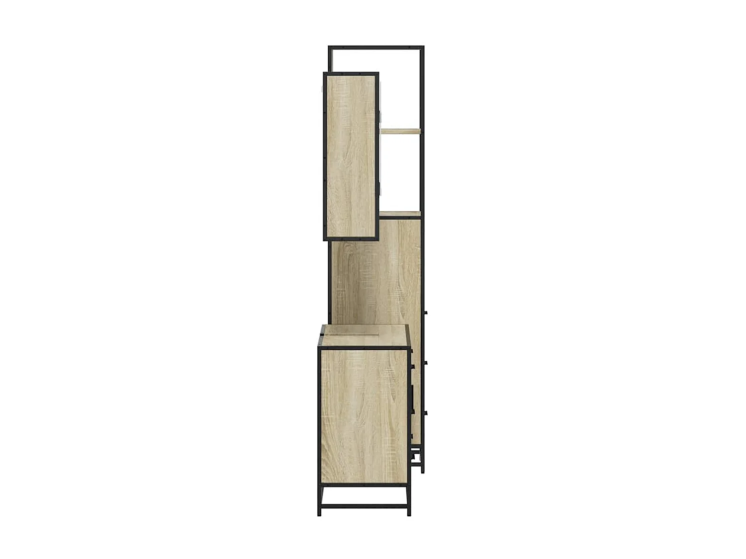 Ensemble de meubles de salle de bain 3 pcs chêne sonoma