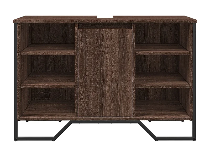 Waschbeckenunterschrank Eiche braun 91x35x60 cm