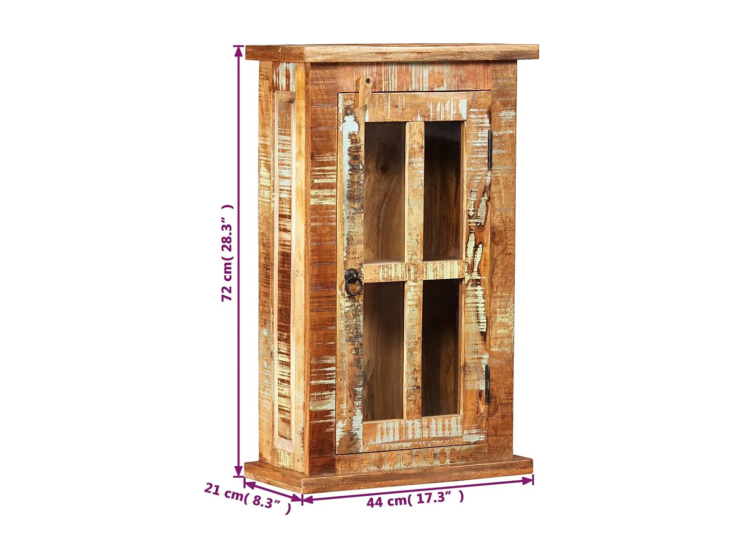 Armoire murale Bois massif de récupération 44 x 21 x 72 cm