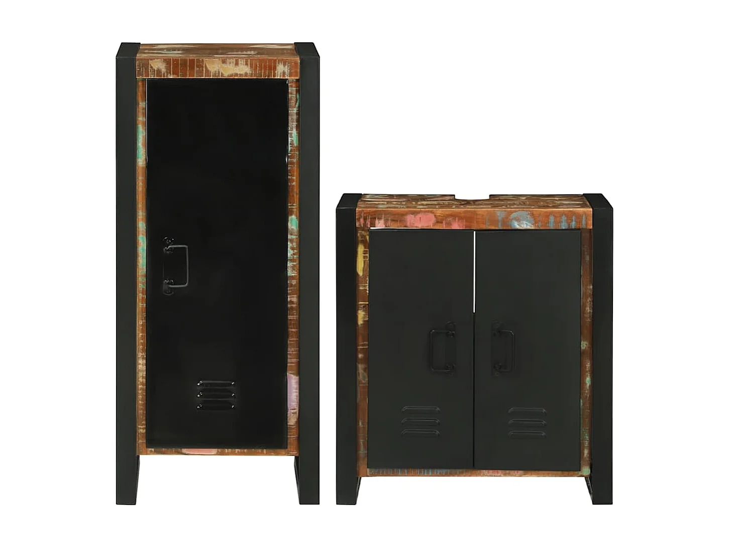 Set di mobili da bagno con contenitore 2 pezzi