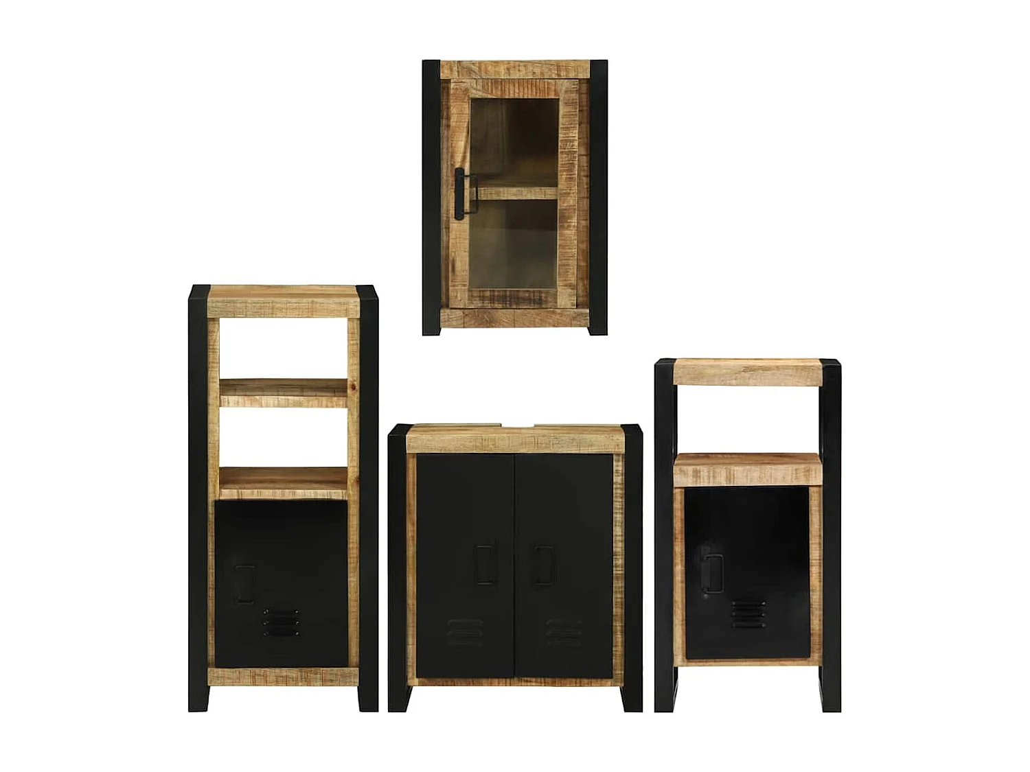 Set di mobili da bagno a parete 4 pezzi