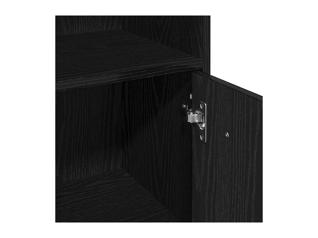 Set di mobili da bagno con contenitore 3 pezzi nero