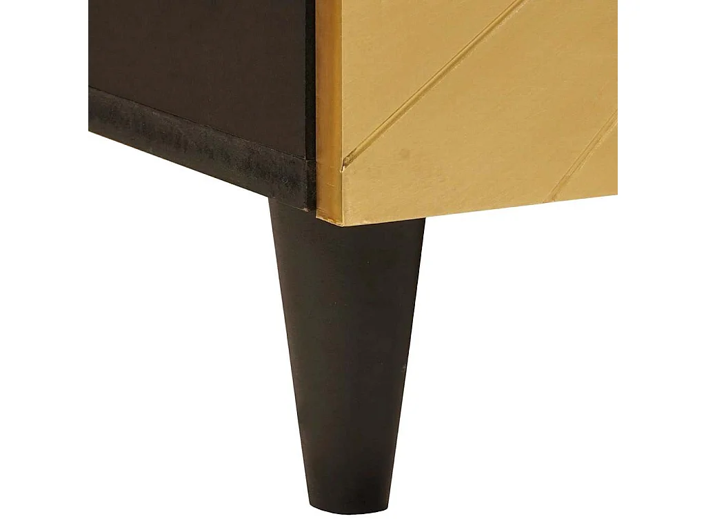 Armoire d'évier avec étagère Noir et or 62 x 33 x 58 cm