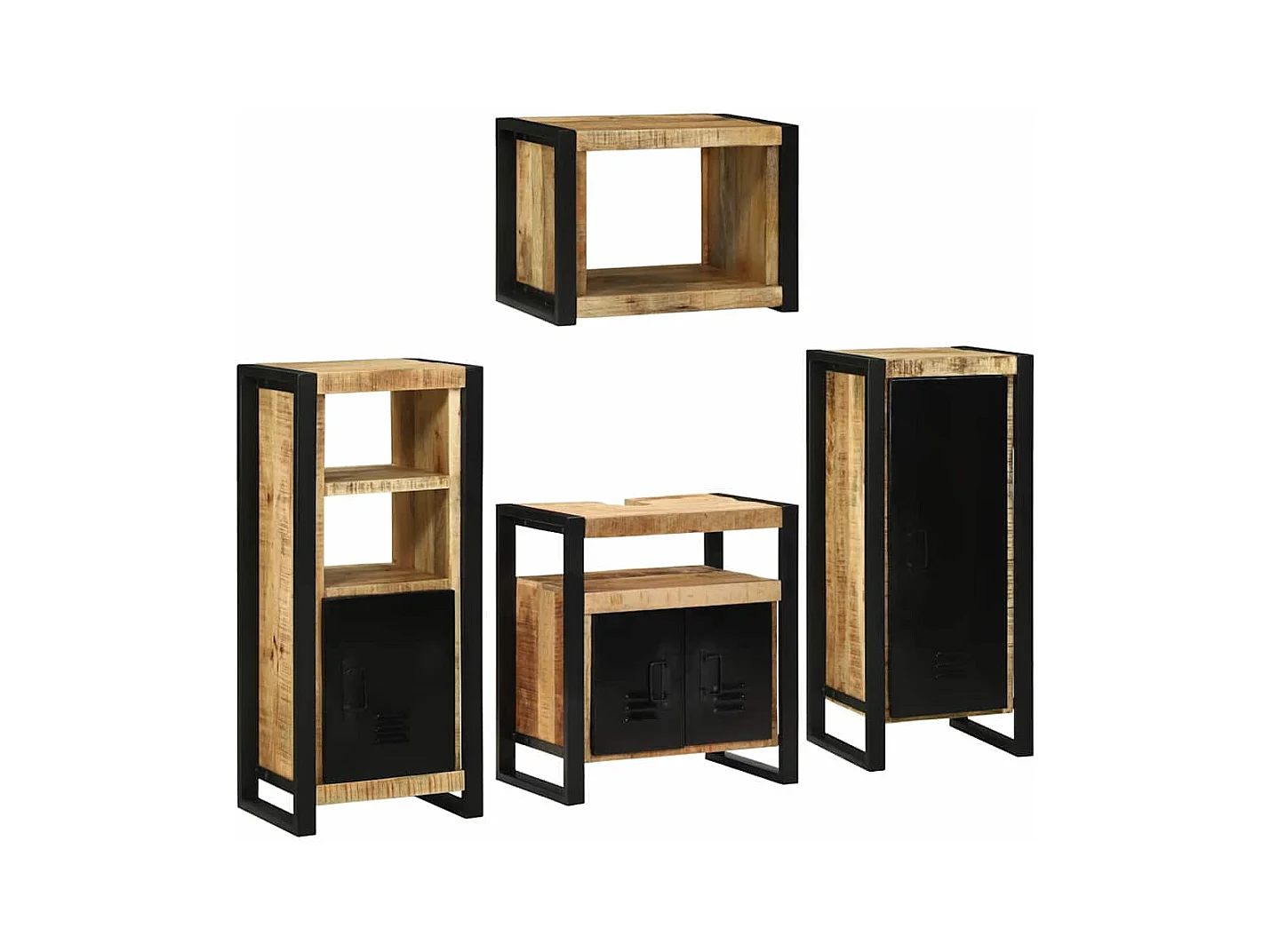 Set di mobili da bagno a parete 4 pezzi