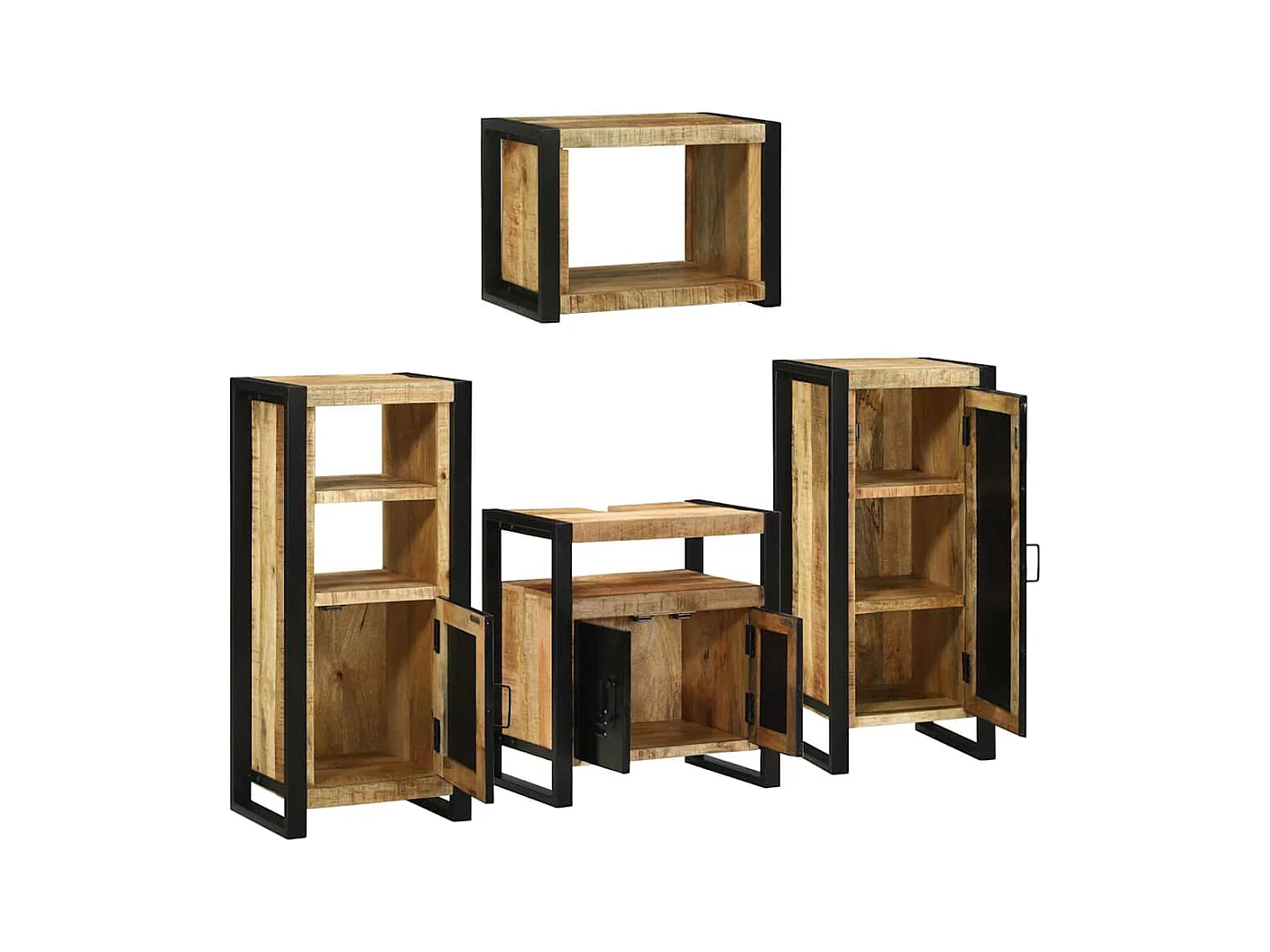 Set di mobili da bagno a parete 4 pezzi