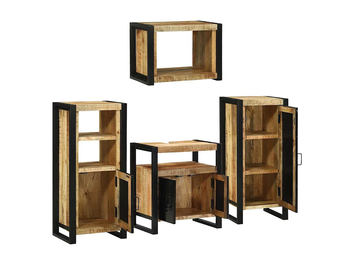 Set di mobili da bagno a parete 4 pezzi