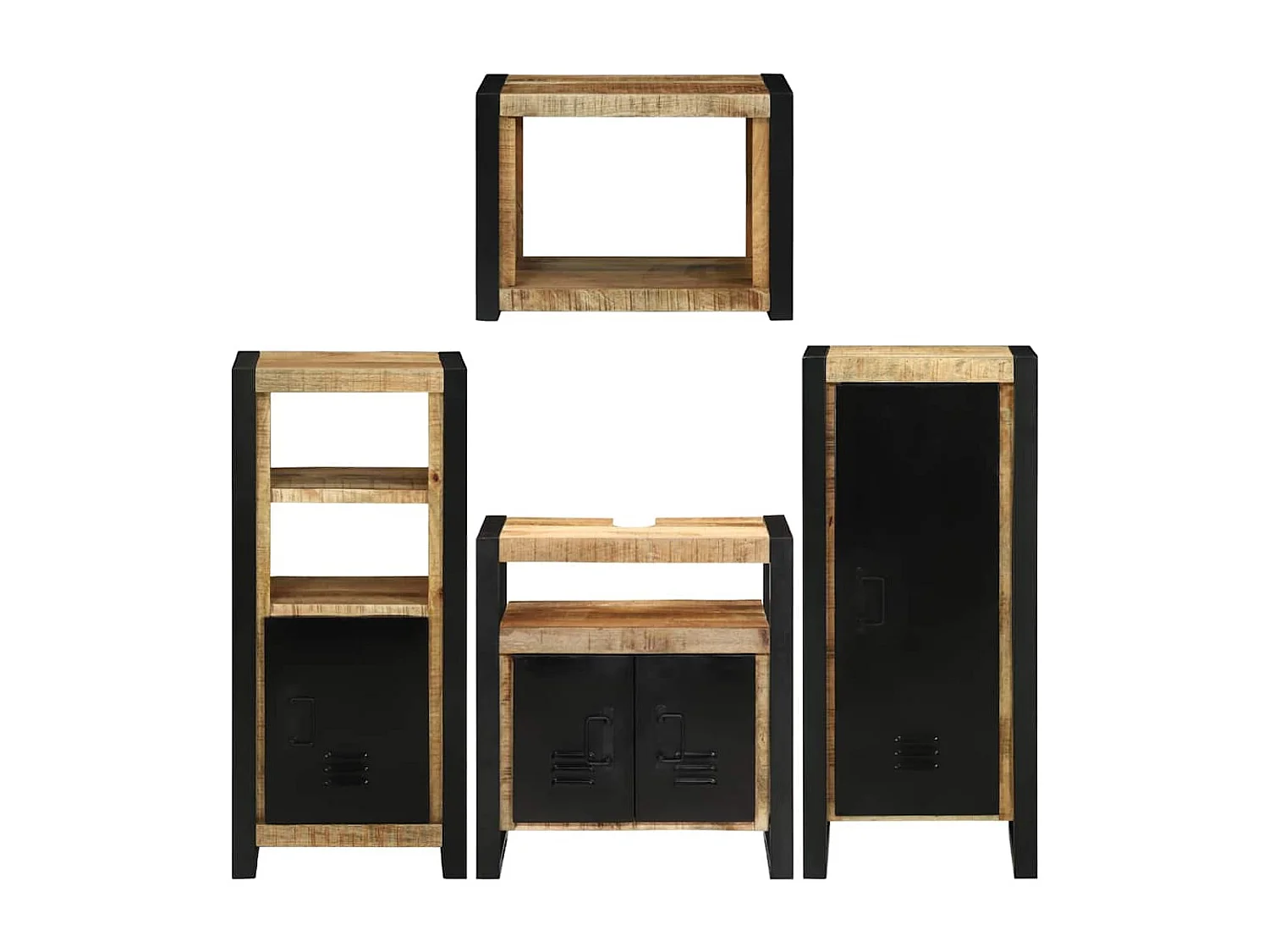 Set di mobili da bagno a parete 4 pezzi