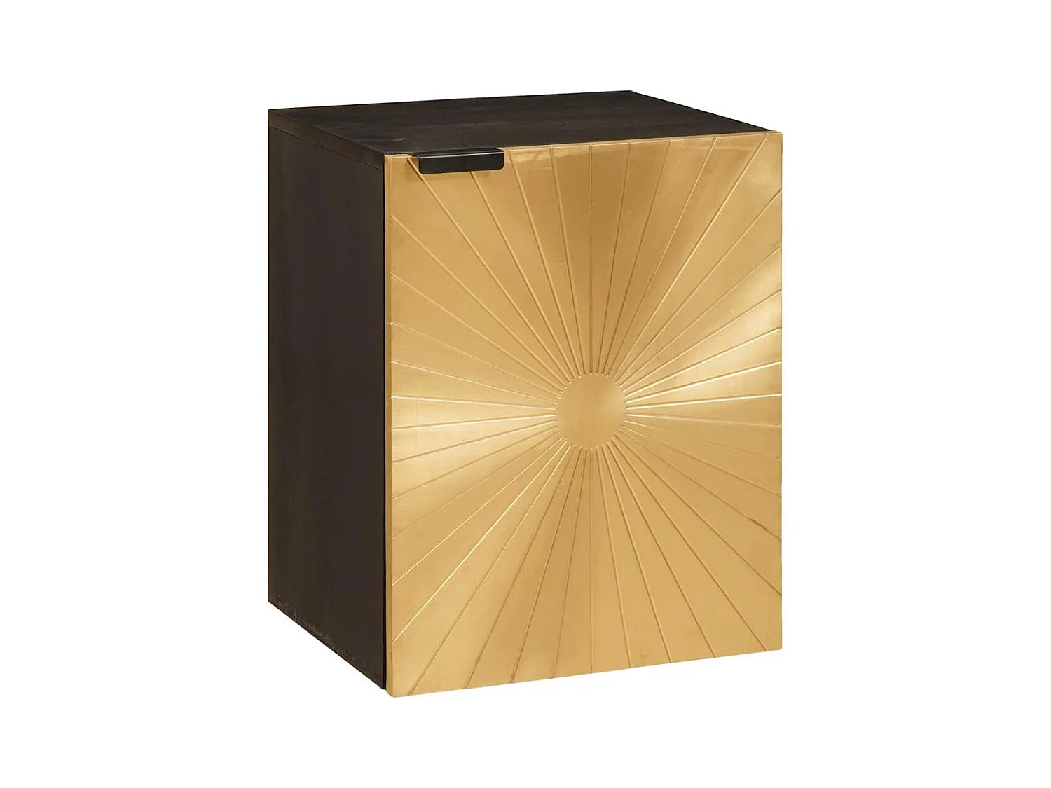 Badezimmerschrank mit Tür Schwarz und Gold 38 x 33 x 48 cm