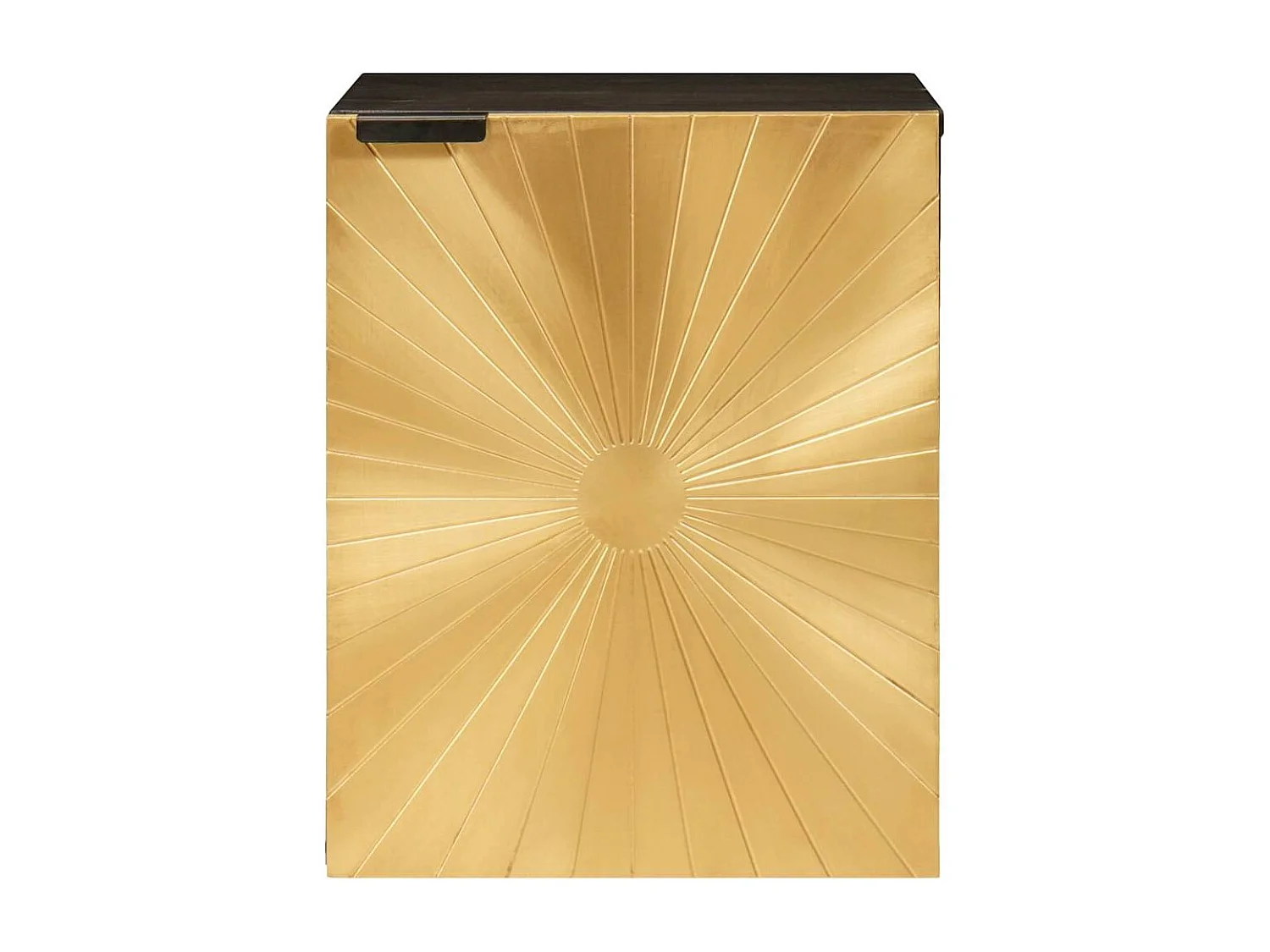 Badezimmerschrank mit Tür Schwarz und Gold 38 x 33 x 48 cm