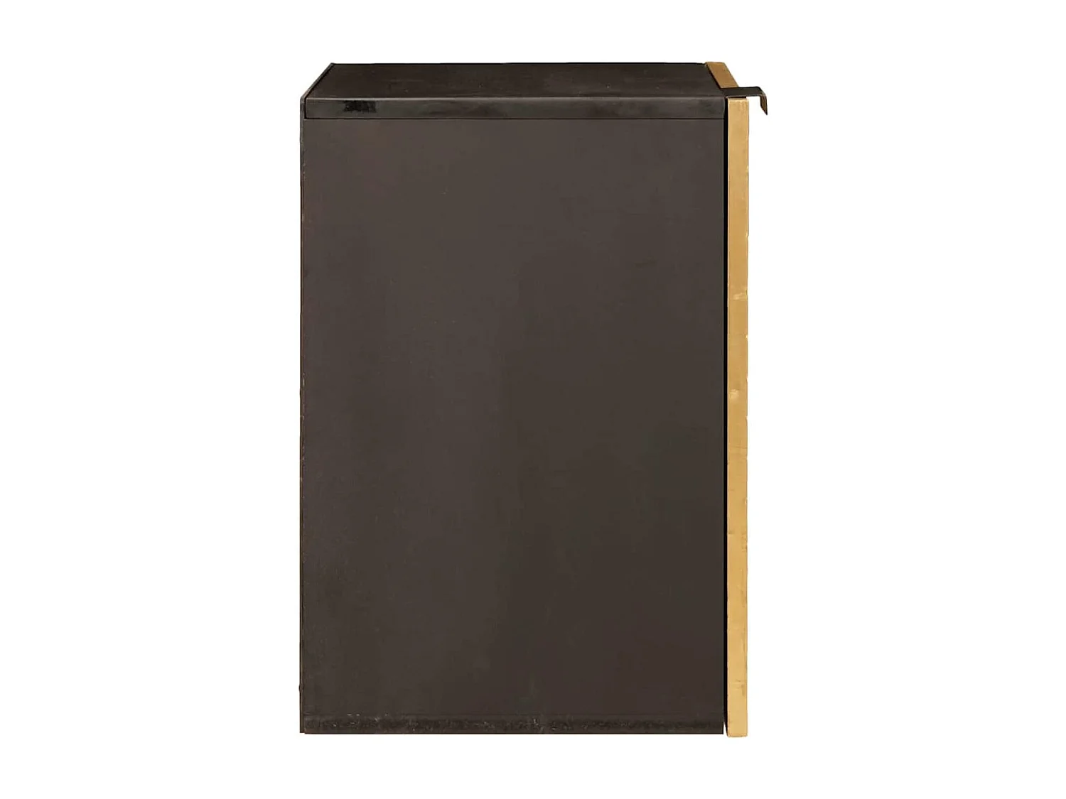 Badezimmerschrank mit Tür Schwarz und Gold 38 x 33 x 48 cm