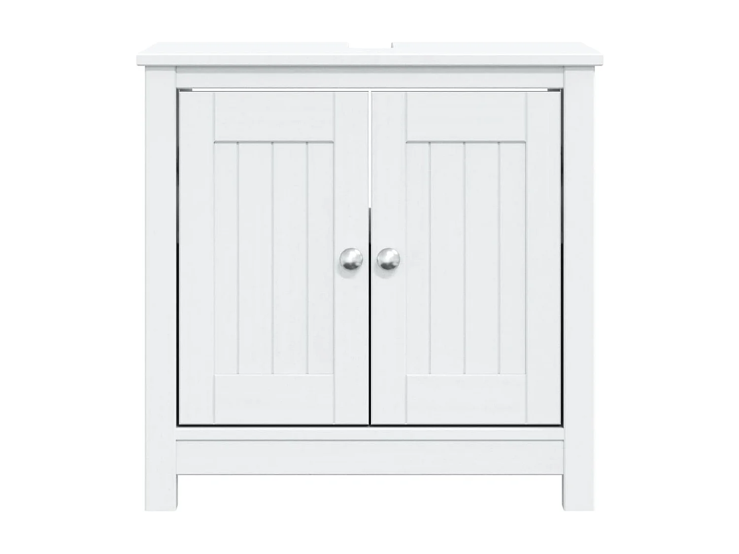 Meuble de salle de bain BERG blanc 60x34x59 cm bois pin massif