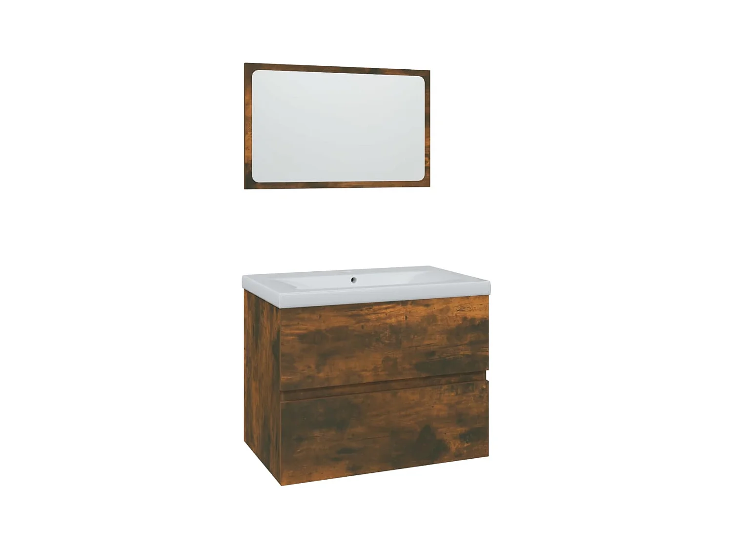 Meubles de salle de bain Chêne fumé Bois d'ingénierie