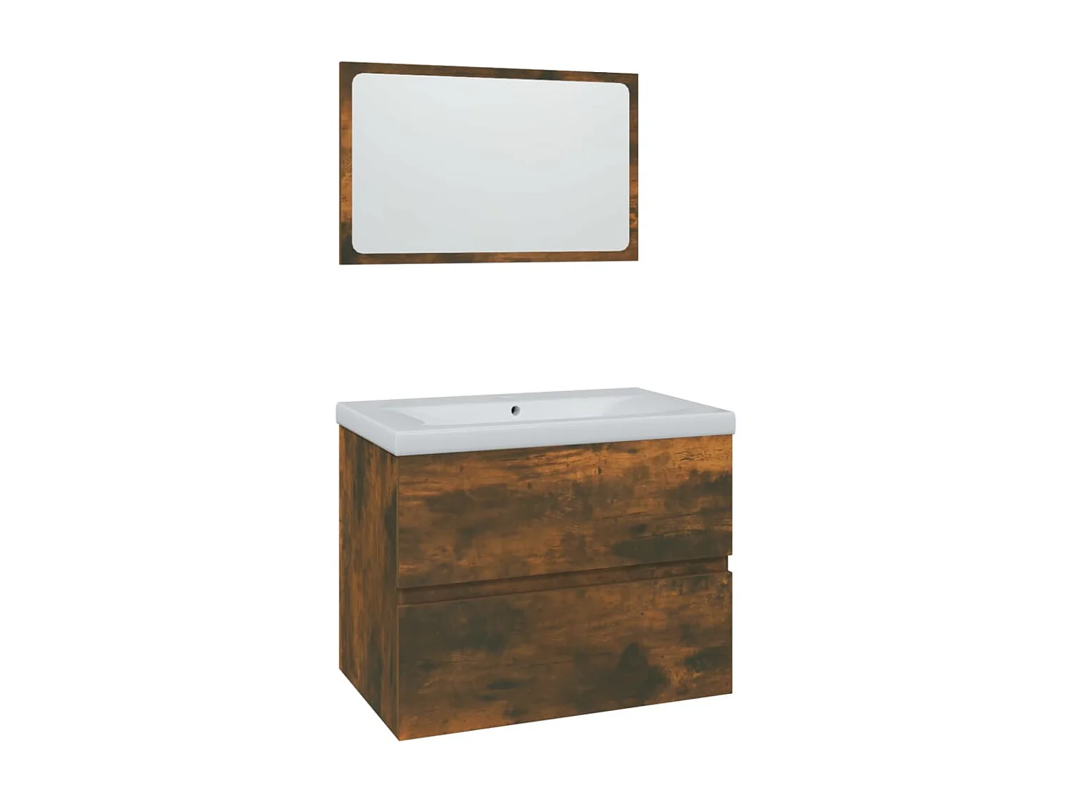 Meubles de salle de bain Chêne fumé Bois d'ingénierie