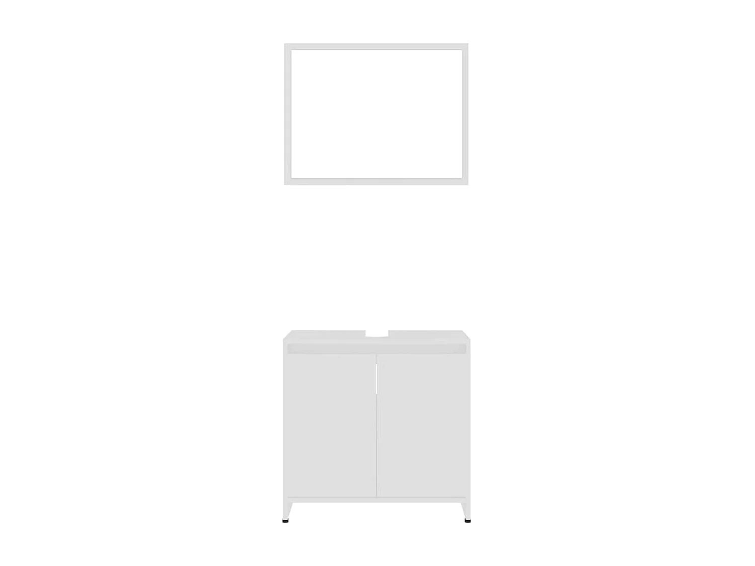 Ensemble de meubles de salle de bain Blanc Bois d'ingénierie