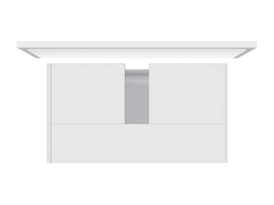 Ensemble de meubles de salle de bain Blanc Bois d'ingénierie