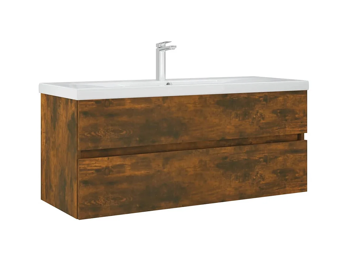 Gerookte Eiken Wastafelkast 100x38,5x45 cm Engineered Wood