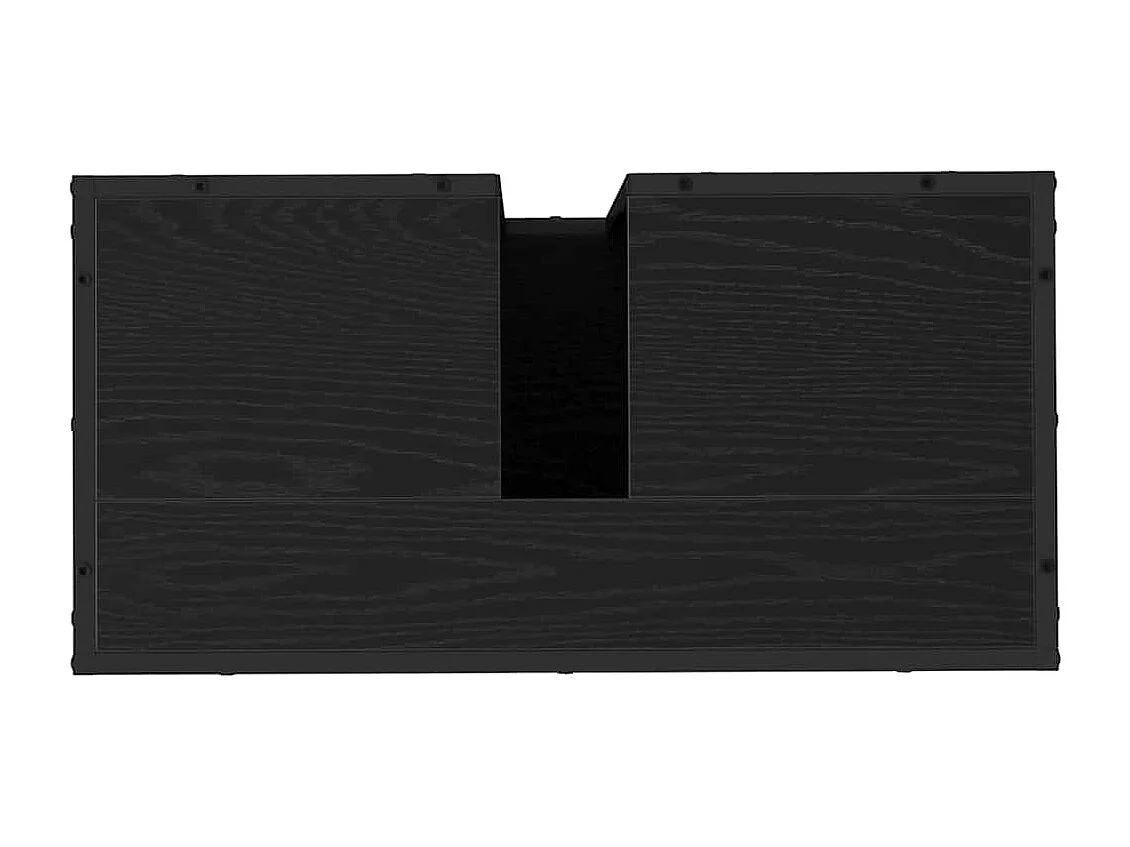 Meuble de Lavabo de Salle de Bain Chêne noir 65 x 33 x 60 cm