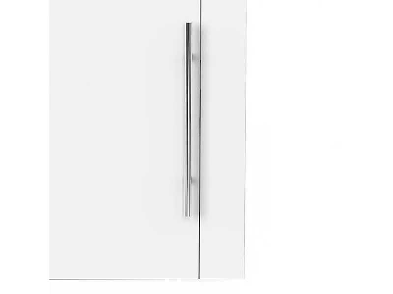 AICA Ensemble meuble Salle de Bain 44x23x60cm avec vasque + une porte, MDF, Blanc