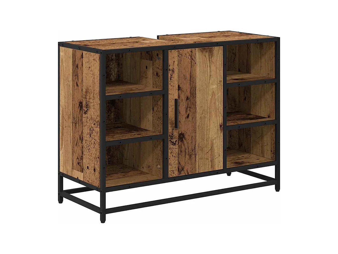 Badkamerwastafelkast antiek hout 80 x 33 x 60 cm