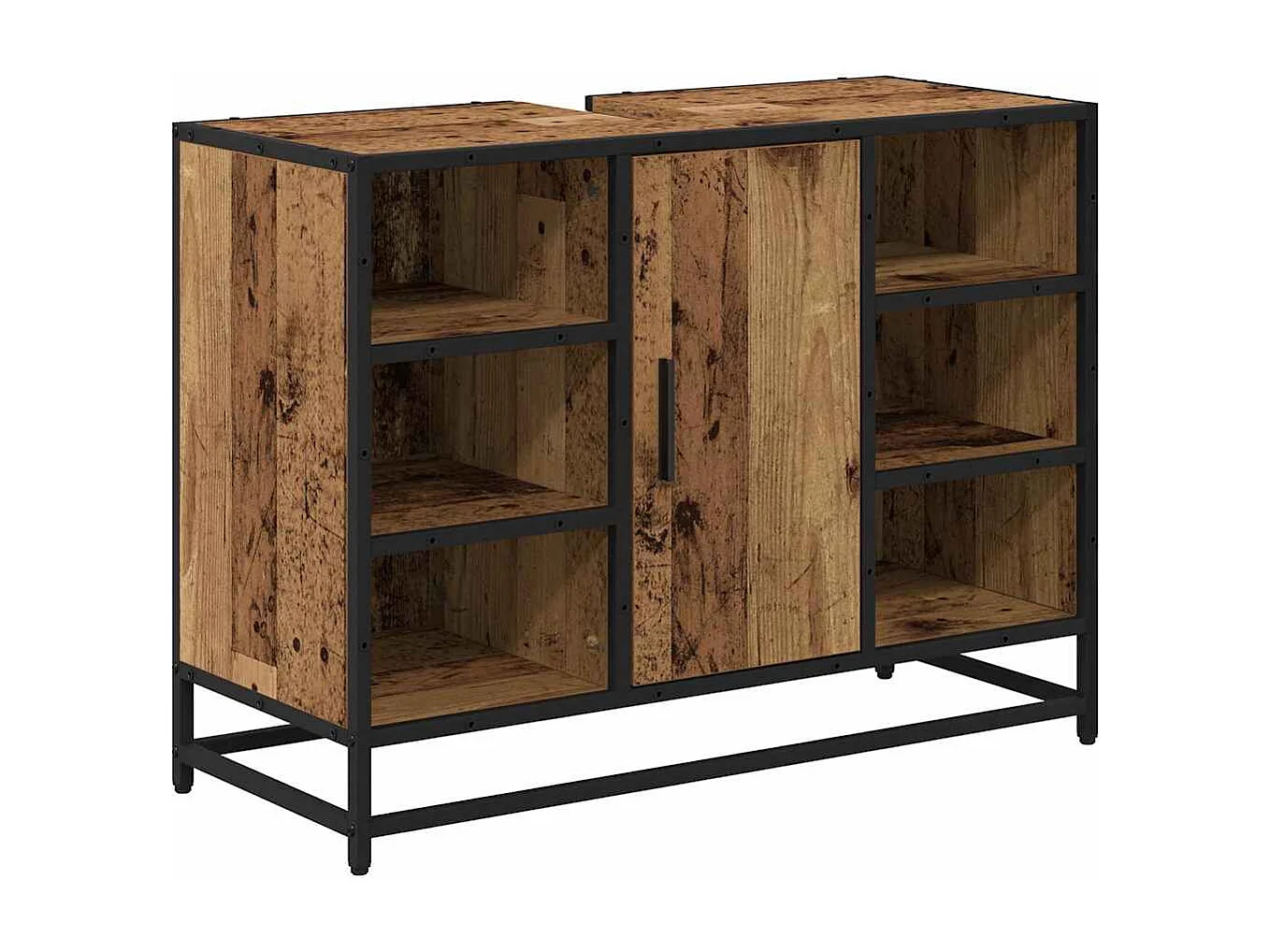 Badkamerwastafelkast antiek hout 80 x 33 x 60 cm