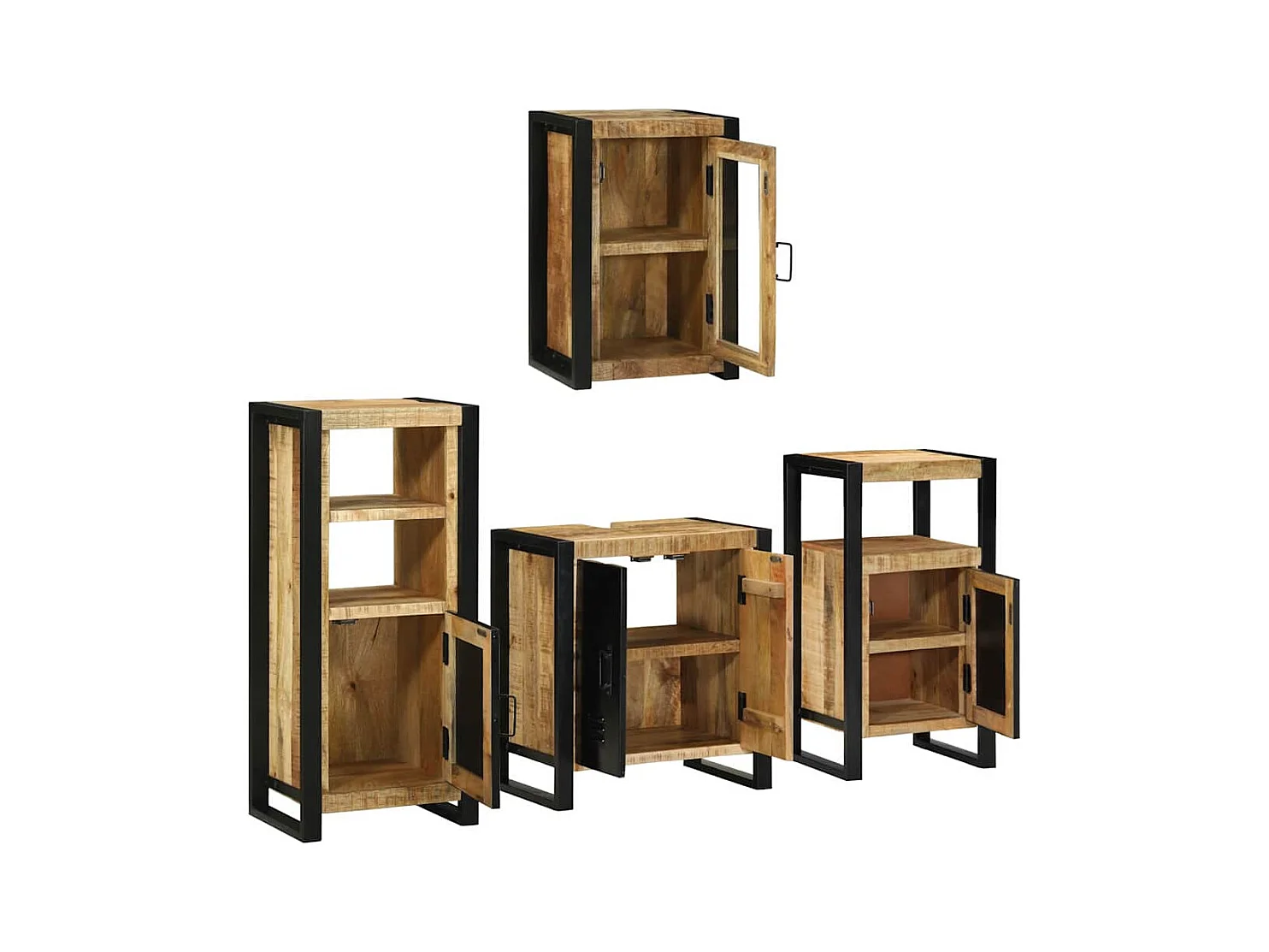 Conjunto de muebles de baño de pared 4 piezas