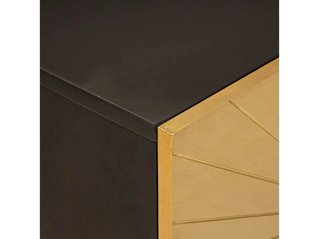 5-teilige Badezimmermöbel-Sets in Schwarz und Gold