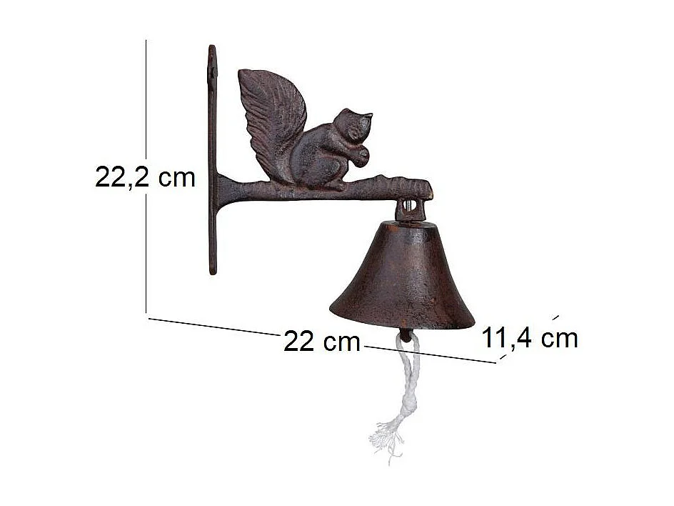 Gartenglocke Eichhörnchen aus Gusseisen