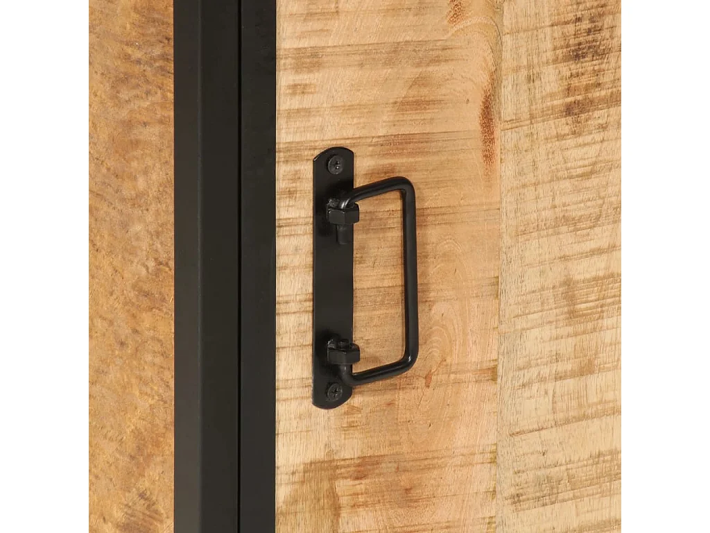 Mobile bagno 40x27x90cm in legno massello di mango e ferro