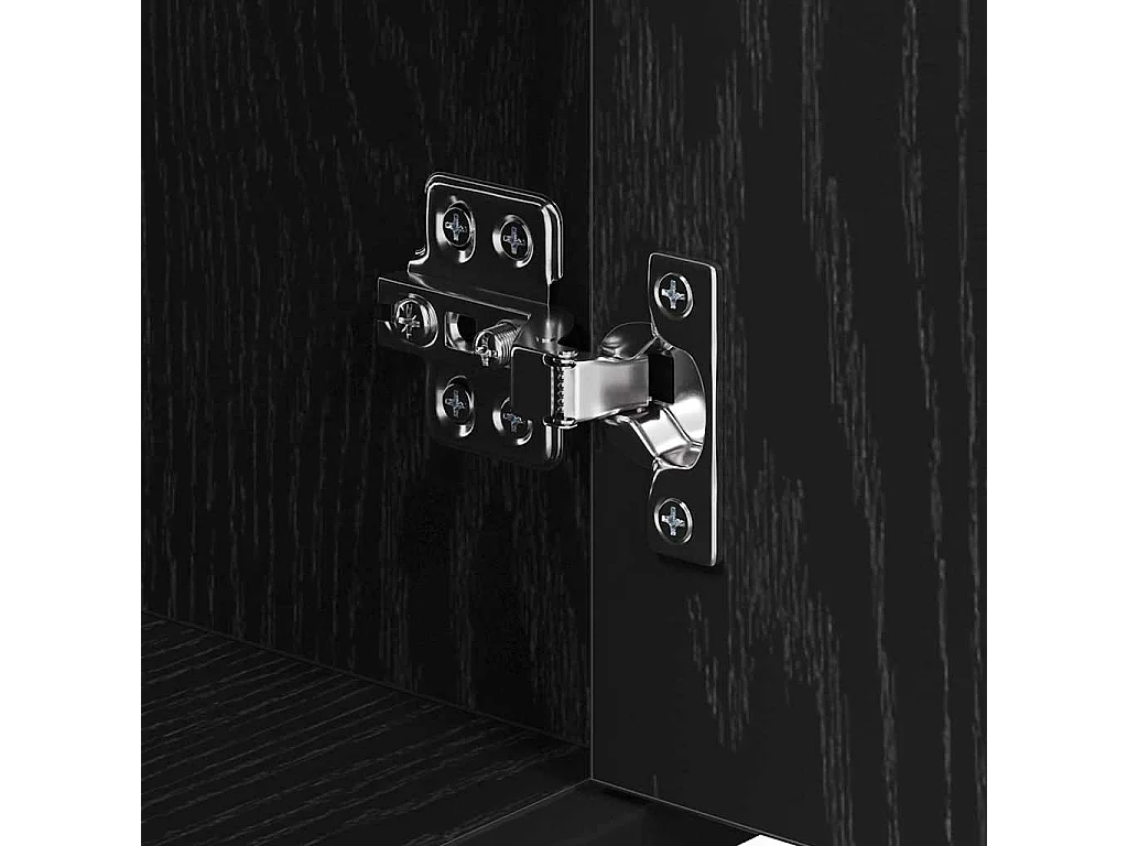 Mobiletto da bagno in rovere nero 35 x 37,5 x 188,5 cm