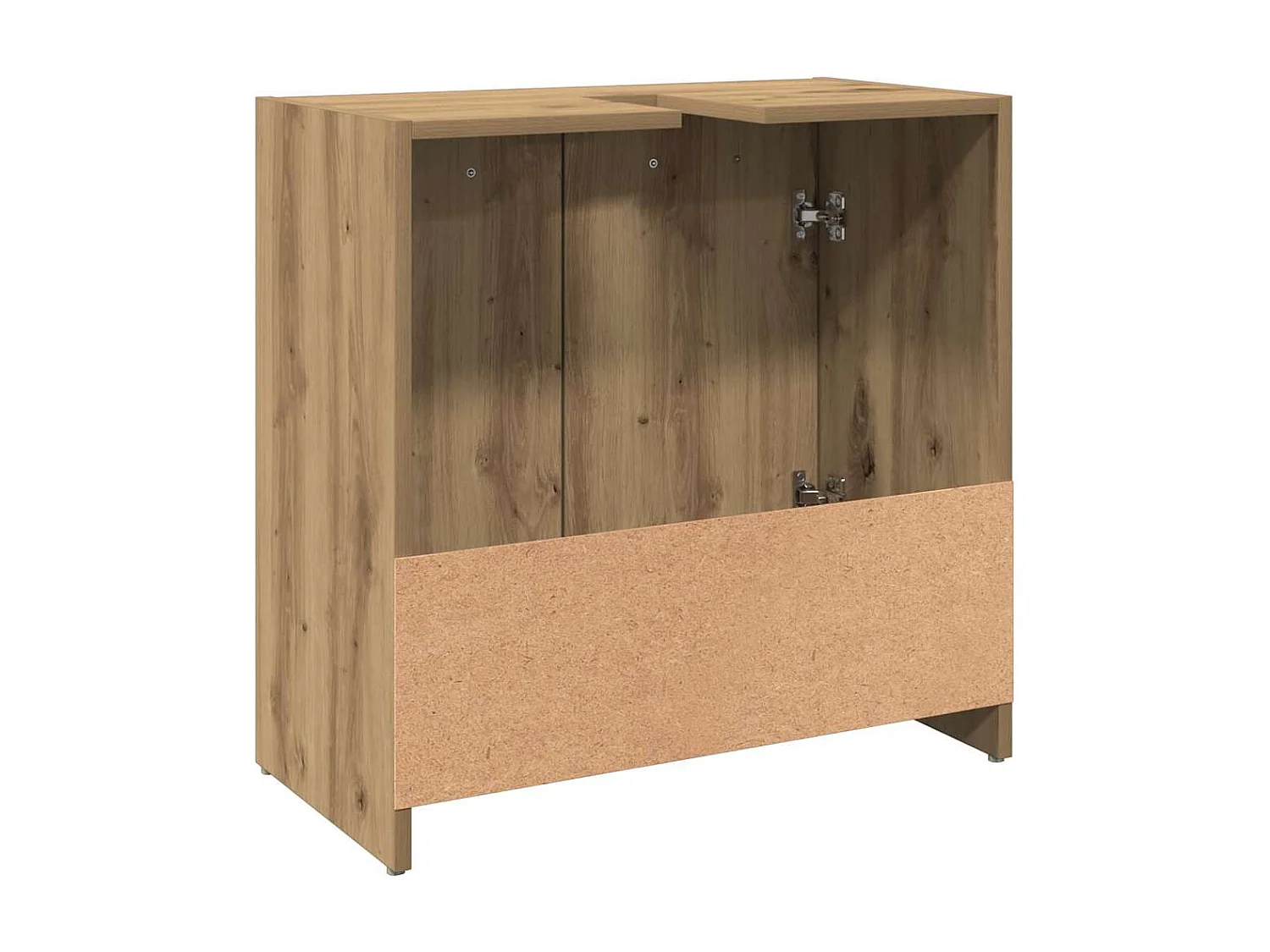 Mobile lavabo bagno, rovere artigianale, 60x33x60 cm