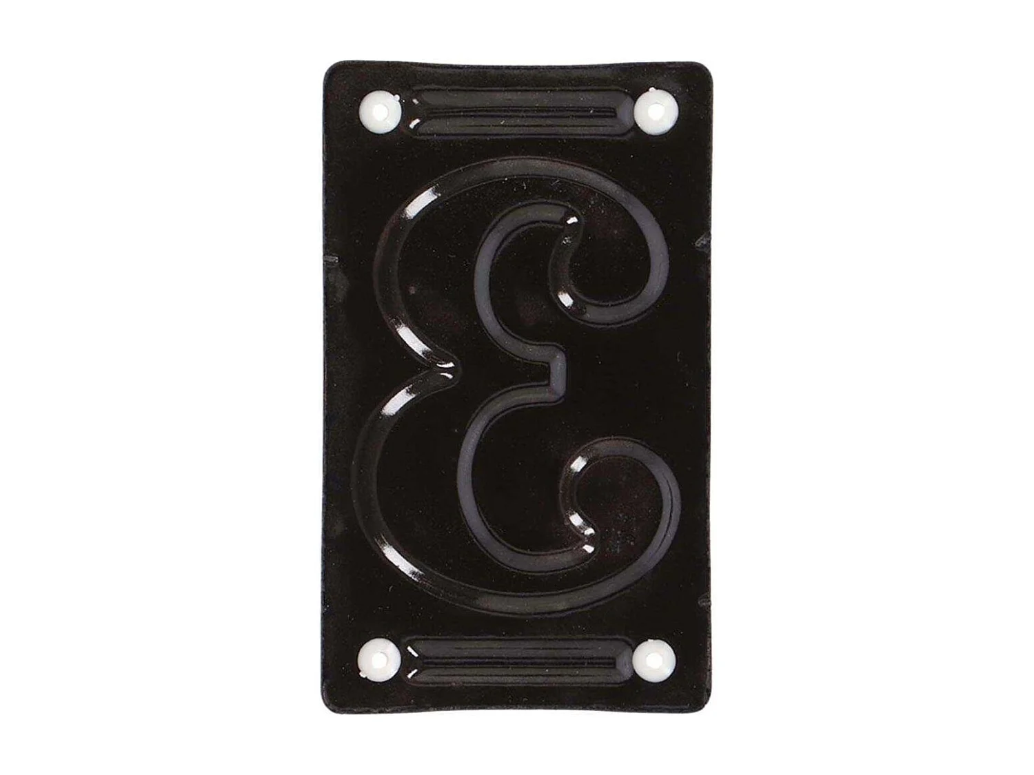 Numéro de maison en fer émaillé Chiffre 3