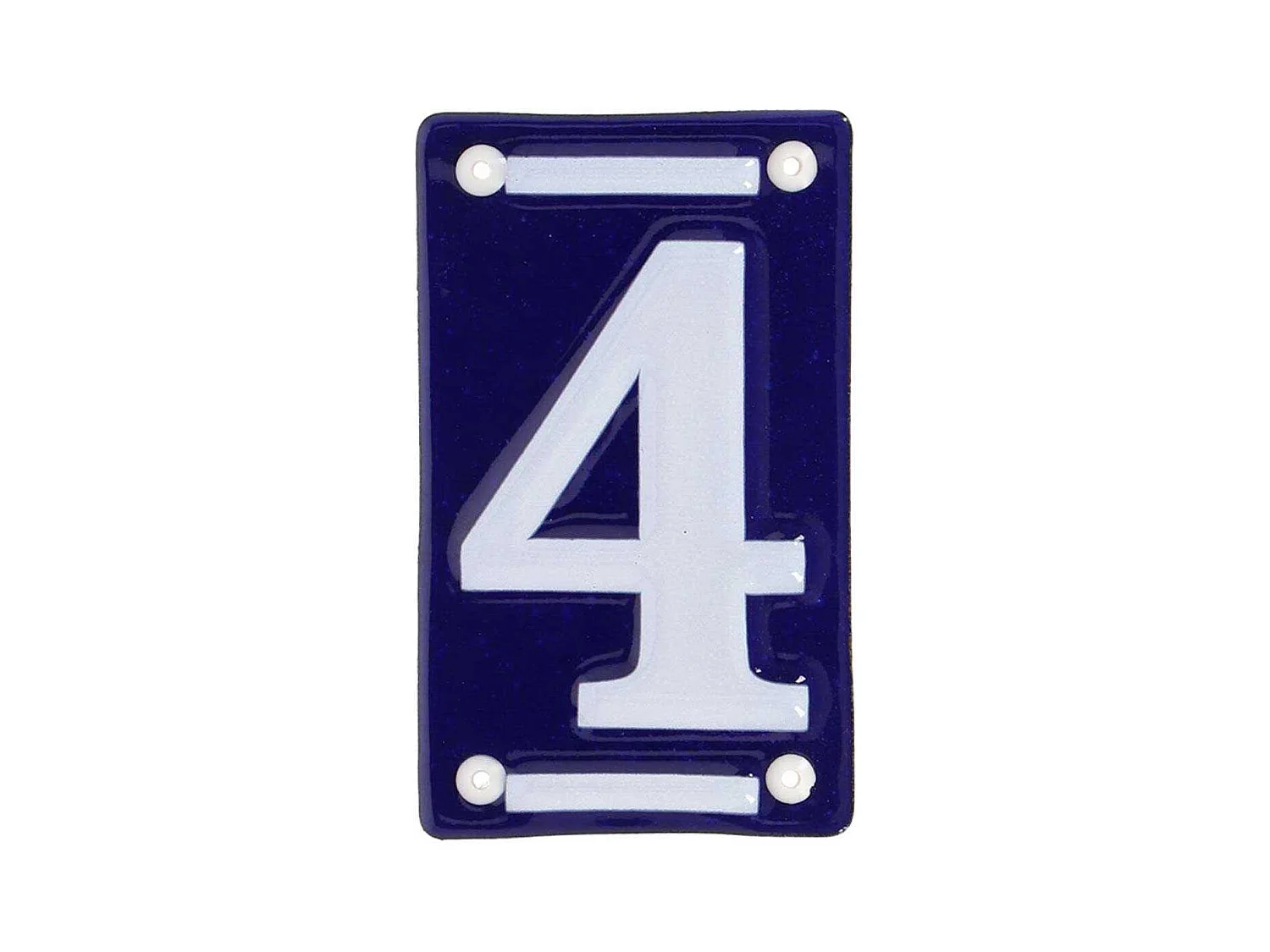 Numéro de maison en fer émaillé Chiffre 4