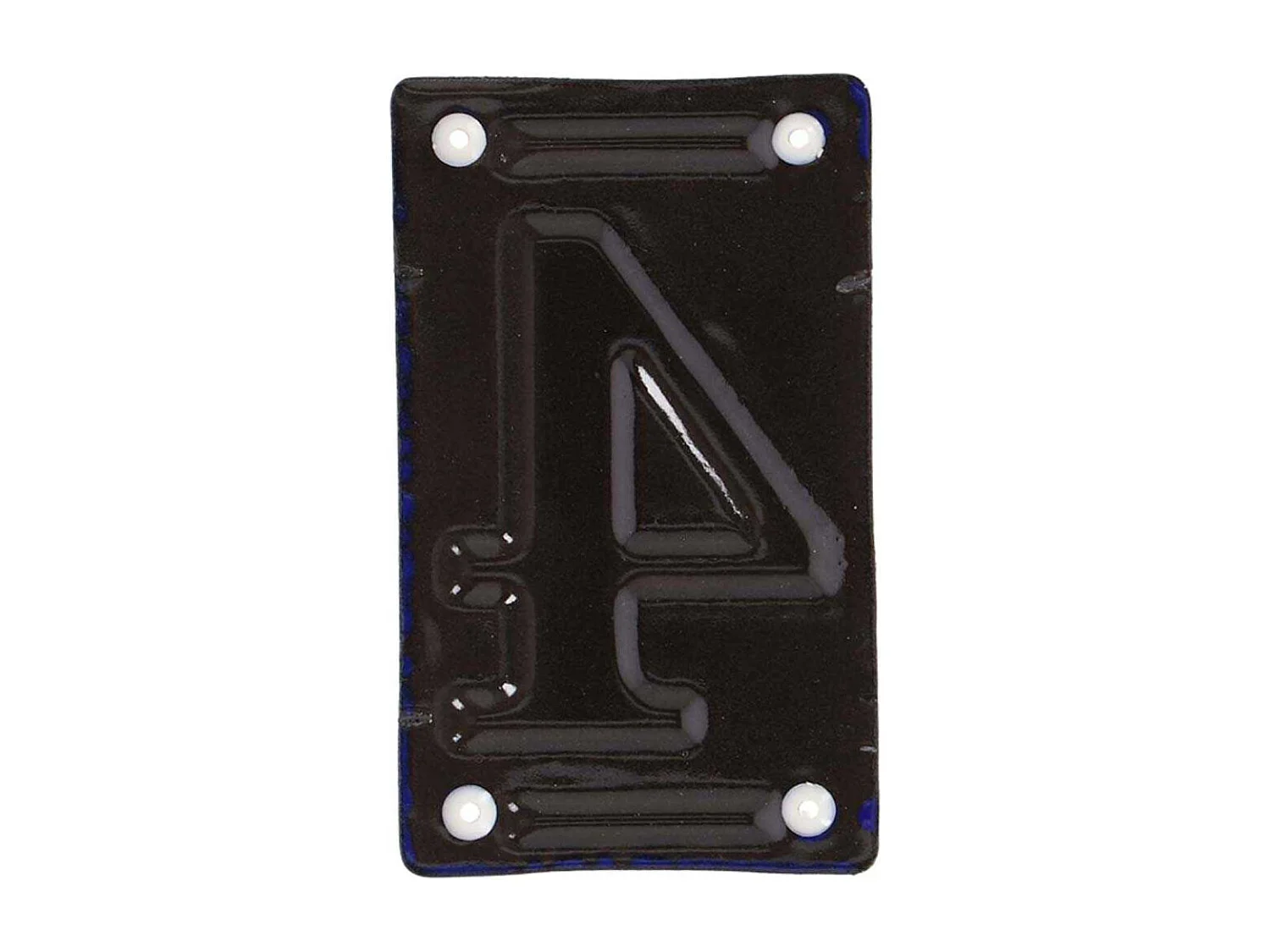 Numéro de maison en fer émaillé Chiffre 4