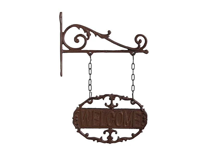 Pancarte murale en fonte Bienvenue