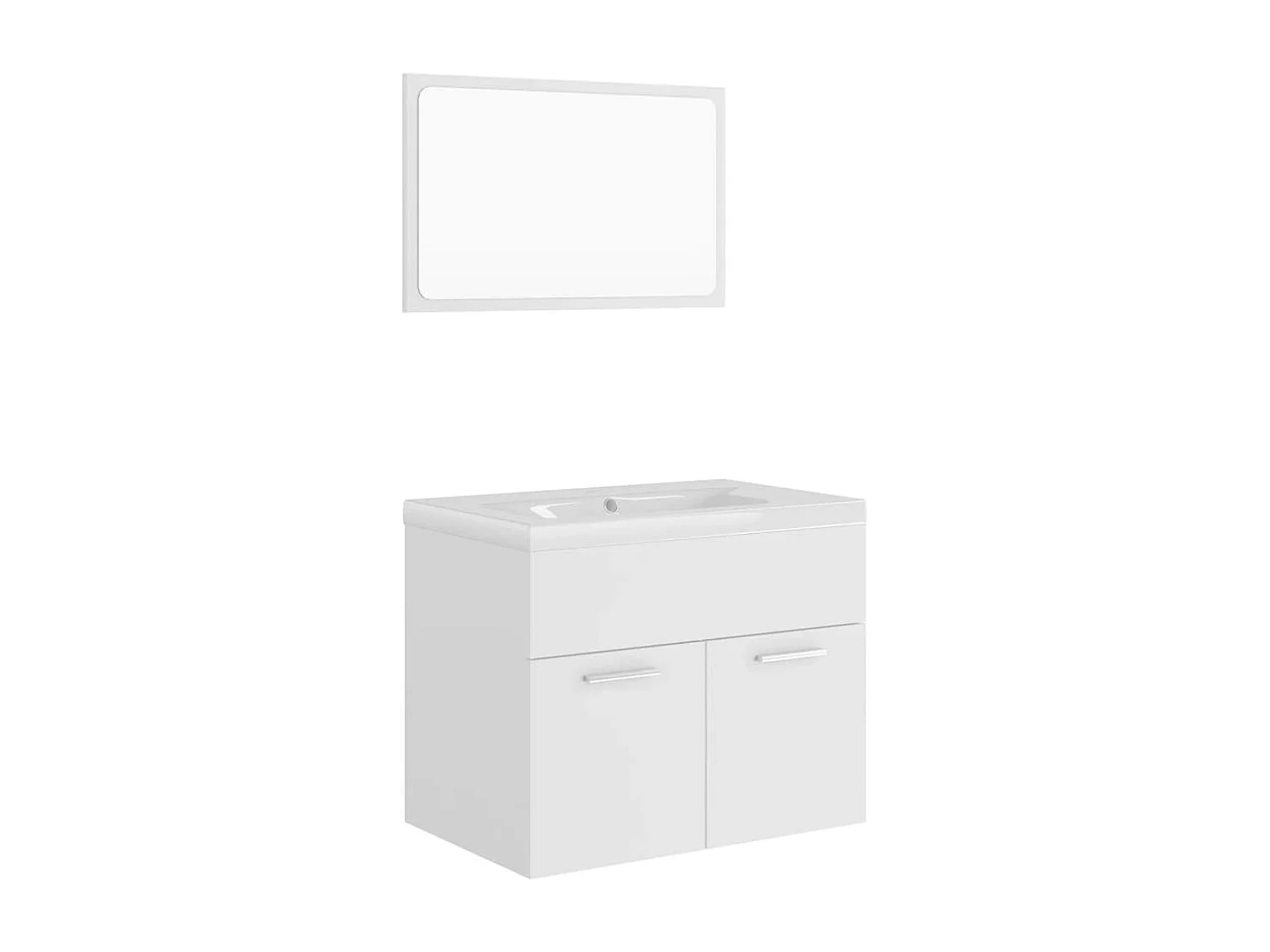 Ensemble de meubles de salle de bain Blanc Aggloméré