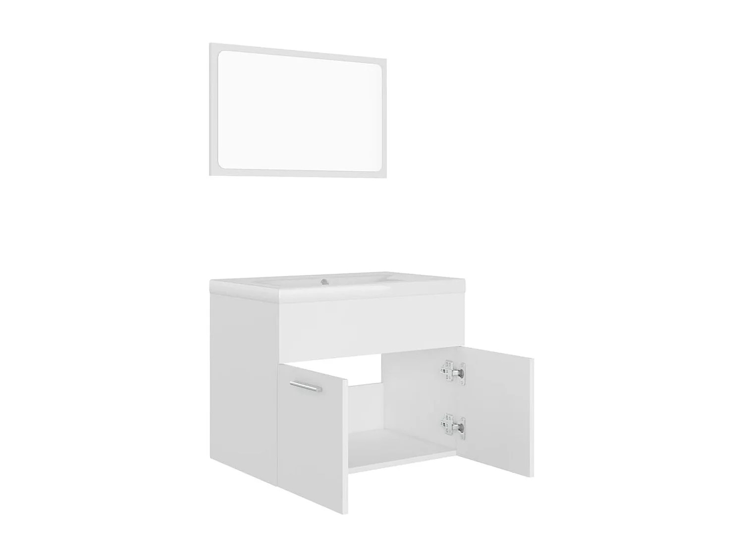 Ensemble de meubles de salle de bain Blanc Aggloméré