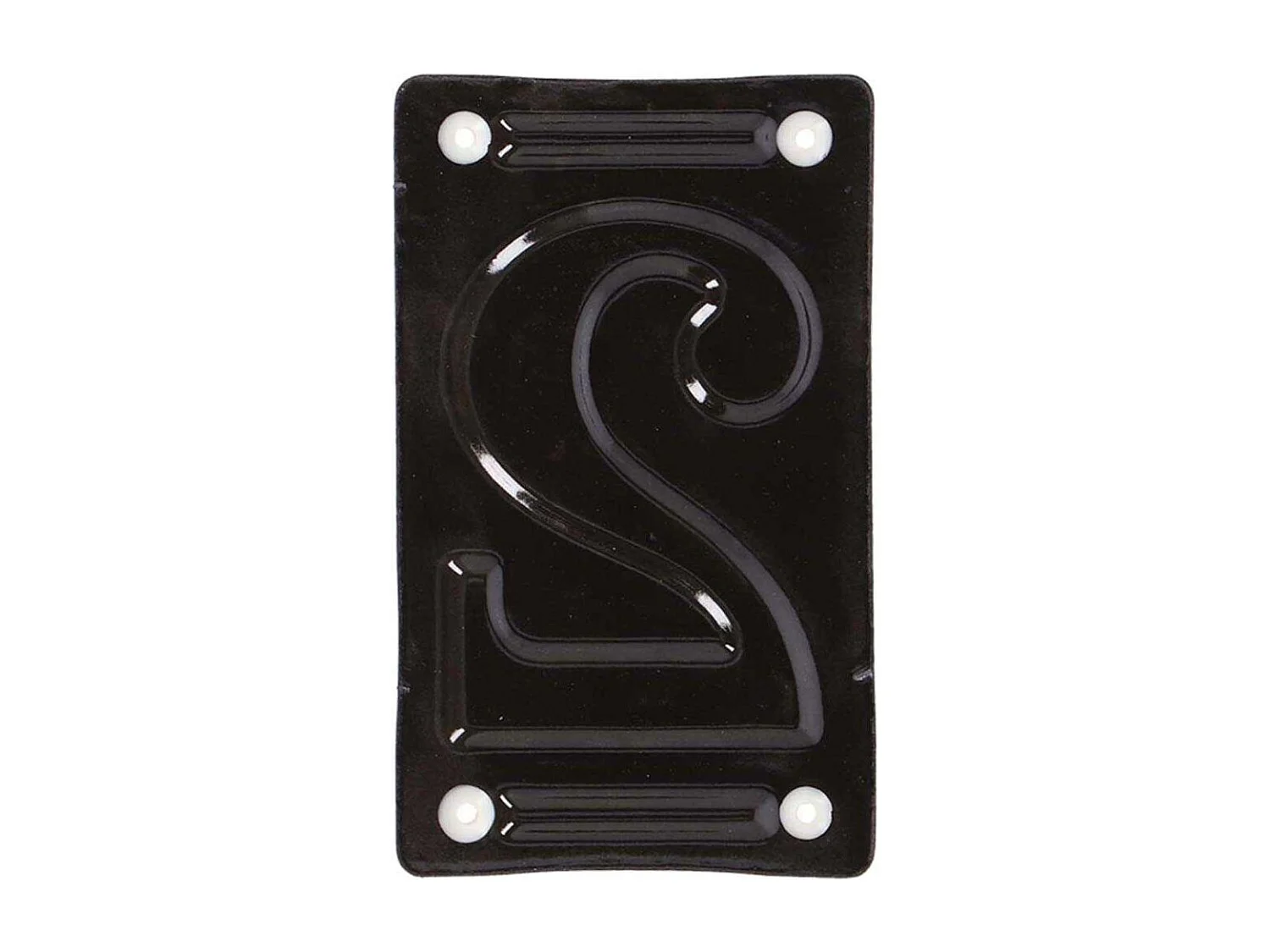 Numéro de maison en fer émaillé Chiffre 2