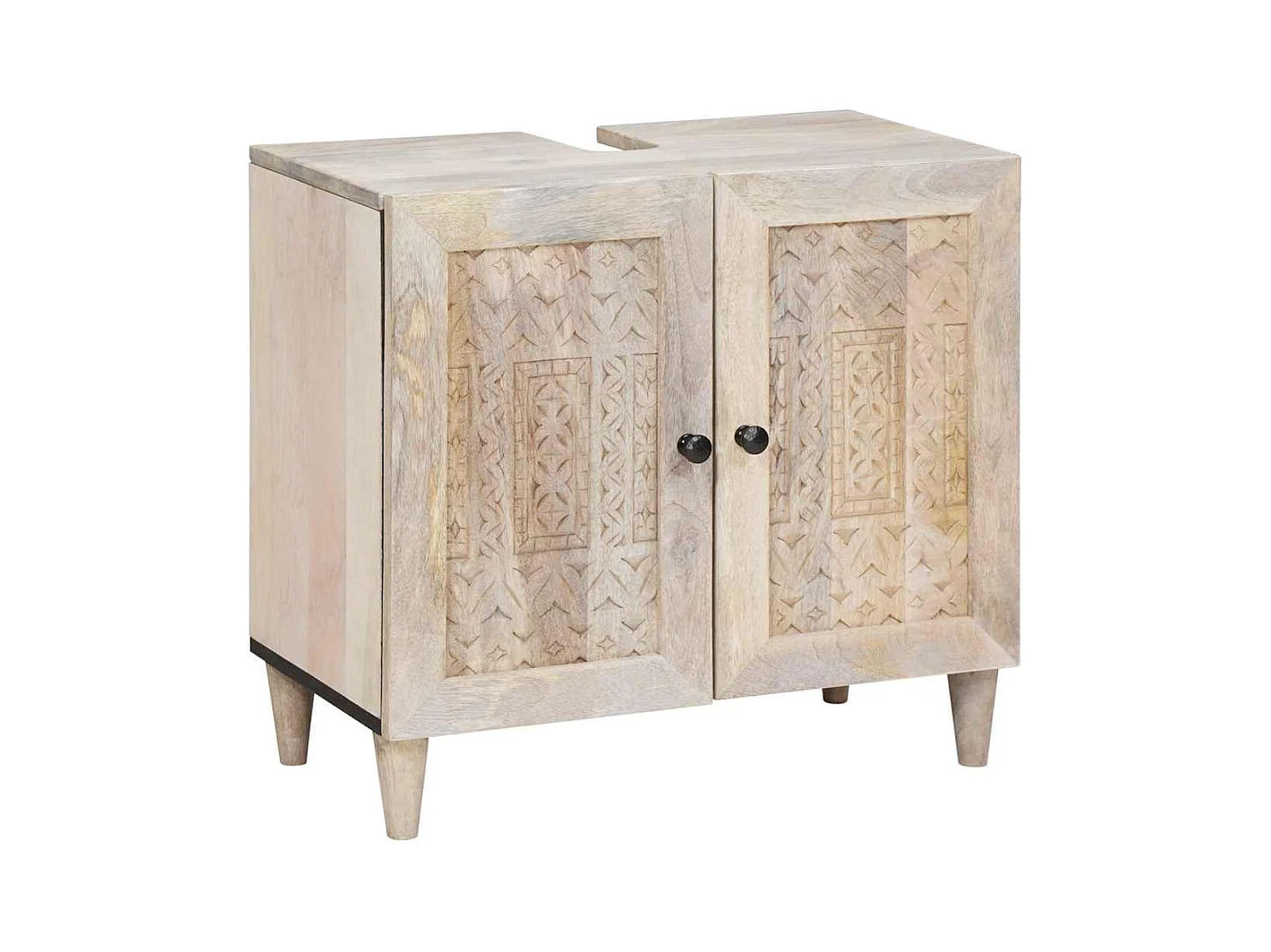 Ensemble de mobilier de salle de bain Montage mural 2 pcs Blanc