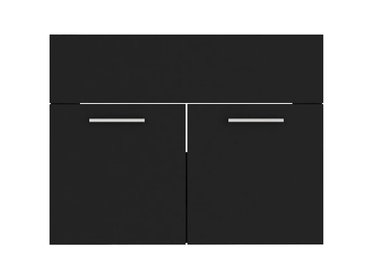 Zwarte spaanplaat badkamermeubelset